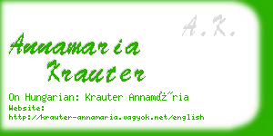 annamaria krauter business card